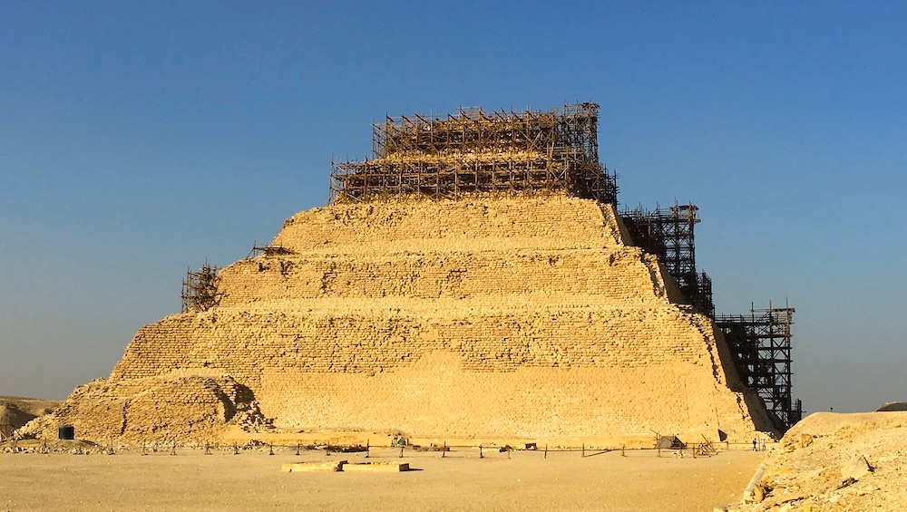The Step Pyramid under renovation in 2015.